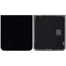 Tapa trasera inferior de vidrio negro para Samsung Galaxy Z Flip 7 FE 5G SM-F761, repuesto sin logo.