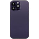 Tapa trasera usada Deep Purple para iPhone 14 Pro Max con puerto de carga flex y piezas pequeñas.