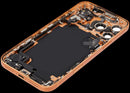 Tapa trasera Cosmic Orange usada para iPhone 17 Pro Max A3295 con puerto de carga flex.