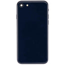 Tapa trasera negra refurbished iPhone SE 2022 (A2595) con puerto de carga y componentes preinstalados.