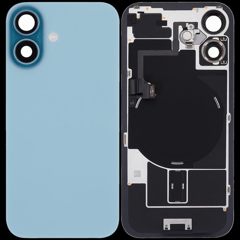 Compra una tapa trasera usada con placa de acero y carga inalámbrica para tu iPhone 16 en Guatemala, ideal para reparaciones y reemplazos.