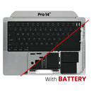 Tapa superior con batería y teclado para MacBook Pro 14 disponible en Guatemala.