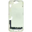 Tapa trasera amarilla para iPhone 15 Plus (A3096), con marco y piezas pequeñas, repuesto Apple.