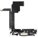 Puerto de carga negro titanio para iPhone 15 Pro Max A2849 usado, conector de carga y cable flex.