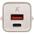 Cargador de pared GaN 30W AmpSentrix Pro USB-C/USB-A, enchufe EU, color Desert Titanium.
