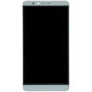 Pantalla LCD original blanca para Huawei Mate 7 (MT7-TL10) con display y frente, ideal para reparación de pantalla rota.