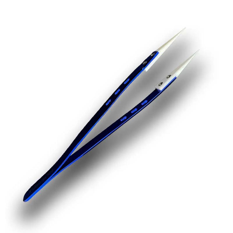 Compra en Guatemala la pinza de precisión cerámica de punta recta de PolarTronix en talleres de microsoldadura.