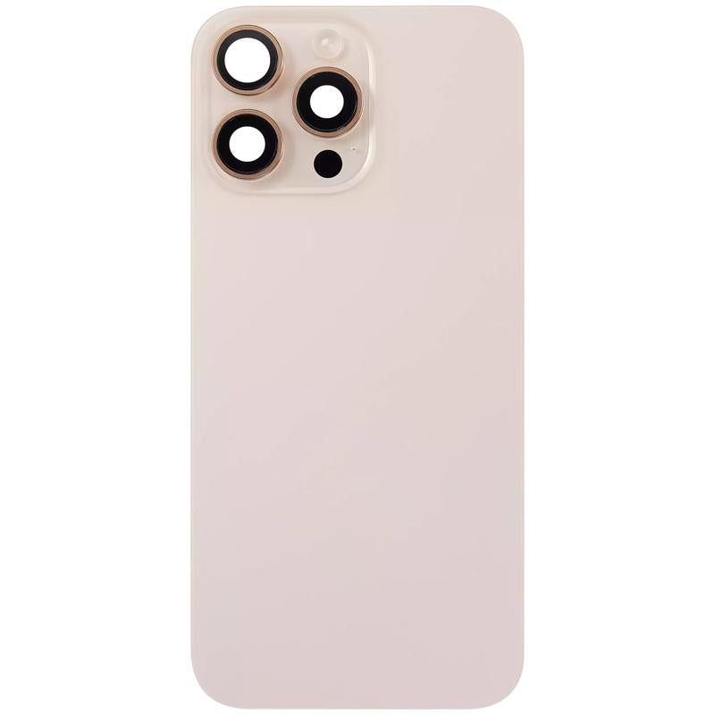 Encuentra tapa trasera con placa de acero para iPhone 16 Pro Max en Guatemala, mayorista de componentes iPhone con garantía y calidad OEM extraída.