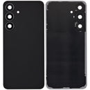 Tapa trasera Jet Black para Samsung Galaxy S25 FE con lente de cámara, repuesto de vidrio trasero.
