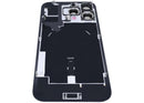 Tapa trasera con placa de acero con carga inalámbrica NFC MagSafe y flex de linterna compatible para iPhone 16 Pro Max (Original OEM) (Negro Titanio)