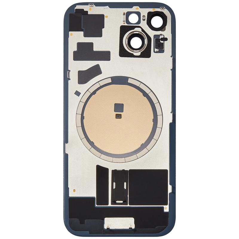 Reparación de tapa trasera con MagSafe, NFC y Flashlight flex para iPhone 15 en Guatemala.