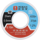 Alambre de soldadura YCS de estaño 0.4mm y 50g, alta pureza para reparación de electrónica y teléfonos.