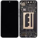 Pantalla LCD y digitalizador OPPO Reno 13 Pro refurbished gris grafito con marco, para reparación de móvil.