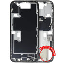 Chasis medio de iPhone 16 Pro titanio natural usado, con pequeñas piezas, ideal para reparación.