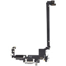 Puerto de carga plateado con cable flex para iPhone 17 Pro Max (A3257), conector USB-C, repuesto premium.