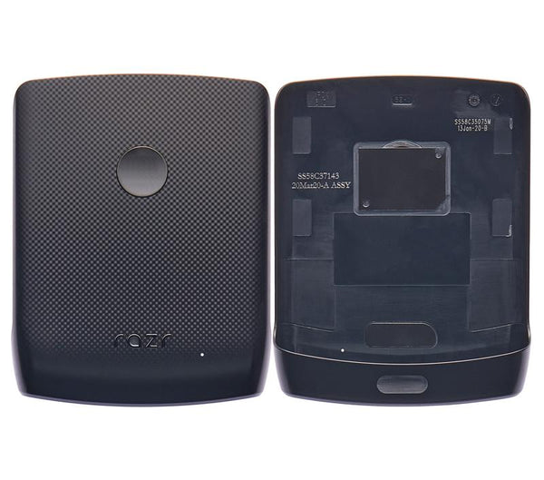 Tapa trasera de vidrio para Motorola Razr XT2000-1 (2019) en Guatemala, compatible con reparaciones de componentes y disponible en color negro Noir.