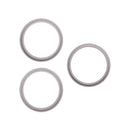 Aro de bisel de cámara trasera blanco titanio para iPhone 15 Pro Max A2849, repuesto.