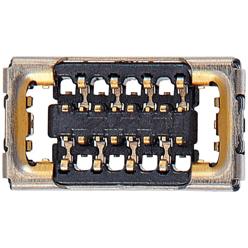 Reparación de antena de ondas milimétricas con conector FPC de 8 pines para iPhone 13 en Guatemala.