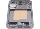 Pantalla OLED Samsung Galaxy S25 5G Silver Shadow con marco, repuesto para reparación de display roto.