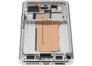 Pantalla OLED Xiaomi 15 Pro plateada refurbished con marco para reparación de display roto.