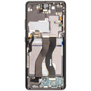 Pantalla OLED con marco para Samsung Galaxy S21 Ultra 5G Phantom Black, repuesto para reparación de display.