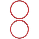 Aro de cámara trasera rojo para iPhone XR (modelos A1984, A2105, A2106, A2107, A2108) con bezel.