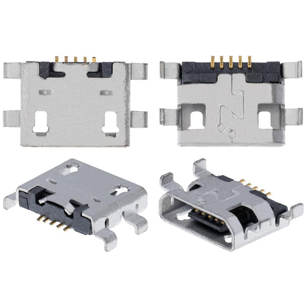 Puerto de carga Micro B - 05 Pin con 4 puntos de anclaje