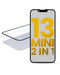 Cristal frontal con marco y OCA pre-instalado para iPhone 13 Mini