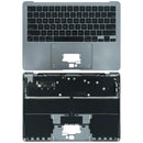 Tapa superior gris espacial de MacBook Air 13" A2681 con teclado ANSI US, usada, OEM.