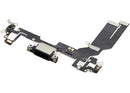 Puerto de carga USB-C negro para iPhone 16e/17e, repuesto para reparación de carga.