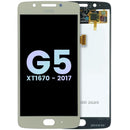 Pantalla original Motorola Moto G5 XT1670 dorada, repuesto LCD para reparación de pantalla rota.
