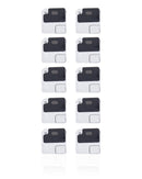 Soporte de Flex de Encendido y Flash con Malla para Microfono para iPhone 12 (Negro) (Paquete de 10)