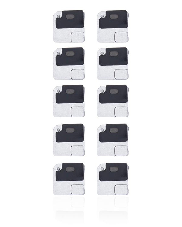 Soporte de Flex de Encendido y Flash con Malla para Microfono para iPhone 12 (Negro) (Paquete de 10)