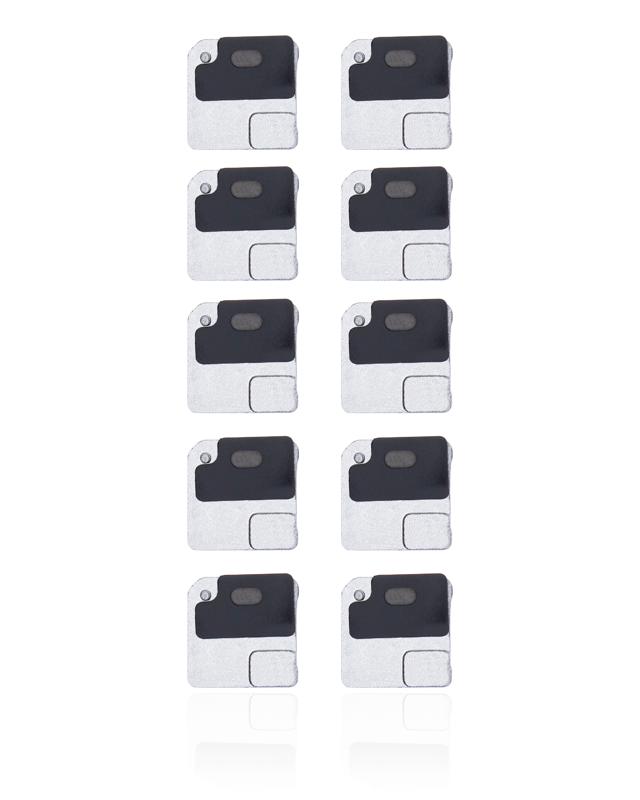 Soporte de Flex de Encendido y Flash con Malla para Microfono para iPhone 12 (Negro) (Paquete de 10)