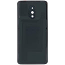 Tapa trasera original OnePlus 7 Mirror Gray para reparación, repuesto de cristal brillante y panel trasero.