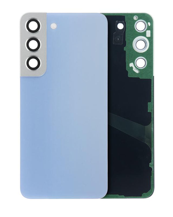 Tapa trasera con lente de camara para Samsung Galaxy S22 original (Azul Cielo)
