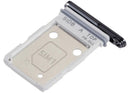 Bandeja dual SIM negra para Samsung Galaxy S26 (SM-S942B), repuesto original para porta SIM.