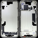 Marco medio OEM amarillo para iPhone 15 A2846 usado, con pequeñas partes para reparación.