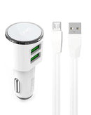 Compra al mayor un Cargador de auto LDNIO C29 3.4A dual USB-A con cable USB A-M en Guatemala para reparaciones y ventas de accesorios de telefonía.
