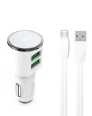 Encuentra el cargador de auto dual USB-A 3.4A LDNIO C29 en Guatemala para una carga rápida y eficiente.