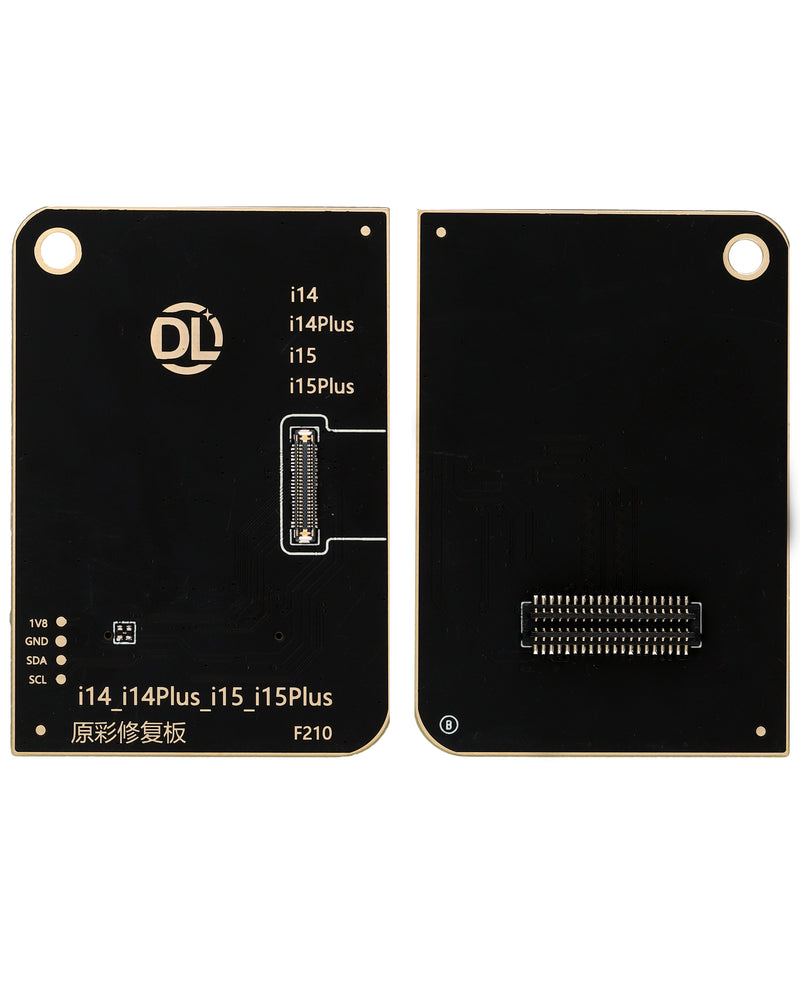Reparación de pantalla de iPhone 12 a 16 Series en Guatemala con Unidad programador DLZ F210 True Tone Restore y 5 placas incluidas.