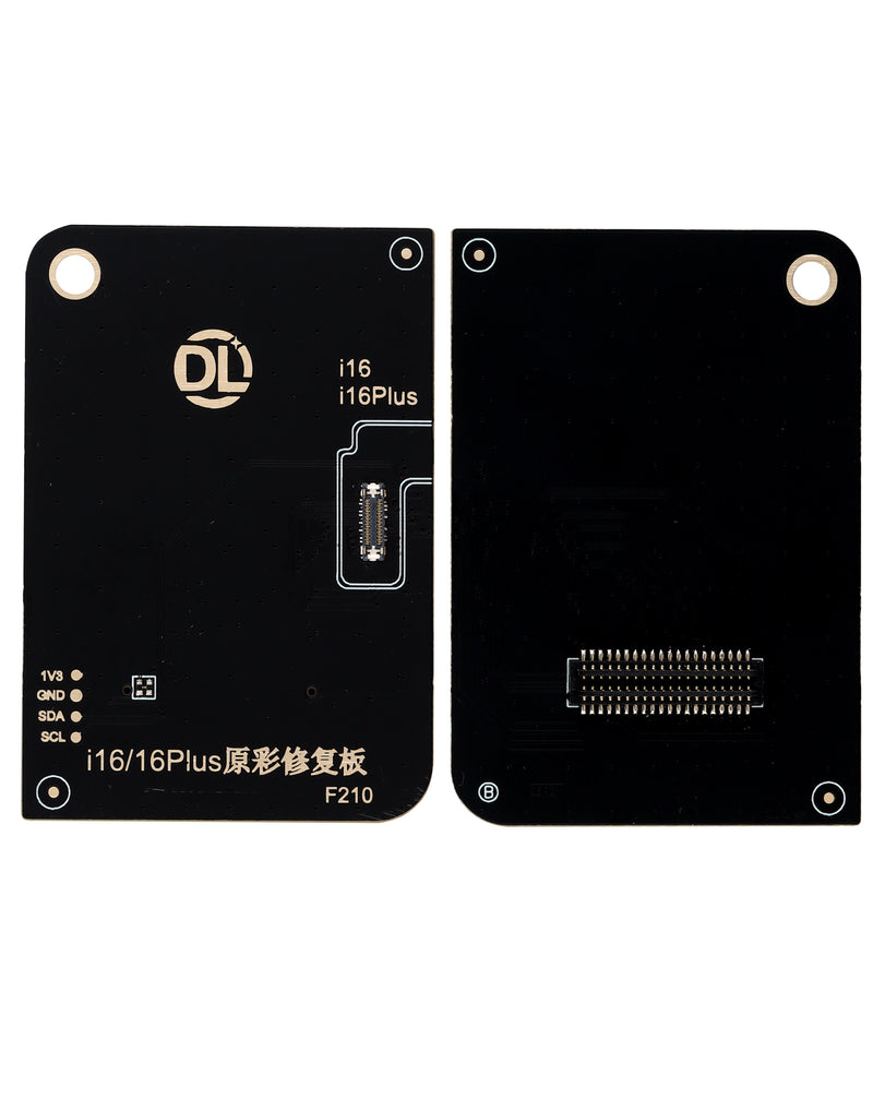 Reparación de pantalla de iPhone 12 a 16 Series en Guatemala con Unidad programador DLZ F210 True Tone Restore y 5 placas incluidas.