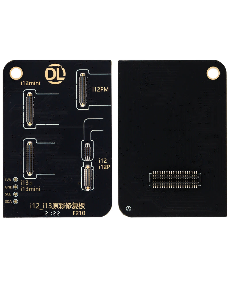 Reparación de pantalla de iPhone 12 a 16 Series en Guatemala con Unidad programador DLZ F210 True Tone Restore y 5 placas incluidas.