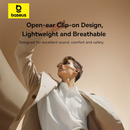 Compra los auriculares Baseus Bass 15 clip open-ear TWS wireless color negro en Guatemala con SlowBack, distribuidor mayorista.