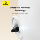 Compra los auriculares Baseus Bass 15 clip open-ear TWS wireless color negro en Guatemala con SlowBack, distribuidor mayorista.