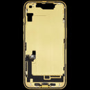 Tapa trasera amarilla iPhone 14 US con puerto de carga y pequeñas partes OEM.