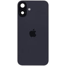 Tapa trasera con placa de acero con carga inalambrica NFC MagSafe y flex de linterna compatible para iPhone 16 Plus (original) (Negro)