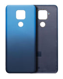 Tapa trasera original en Misty Blue para Motorola Moto G Play XT2093 / 2021 disponible para reparaciones en Guatemala.