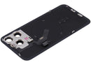 Tapa trasera original iPhone 15 Pro Max azul titanio, con lente de cámara, MagSafe y NFC.
