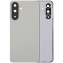Tapa trasera de vidrio verde oliva para Samsung Galaxy A56 5G (A566) con lente de cámara, repuesto sin logo.